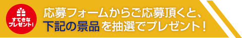 応募フォームからご応募いただくと下記の商品を抽選でプレゼント!