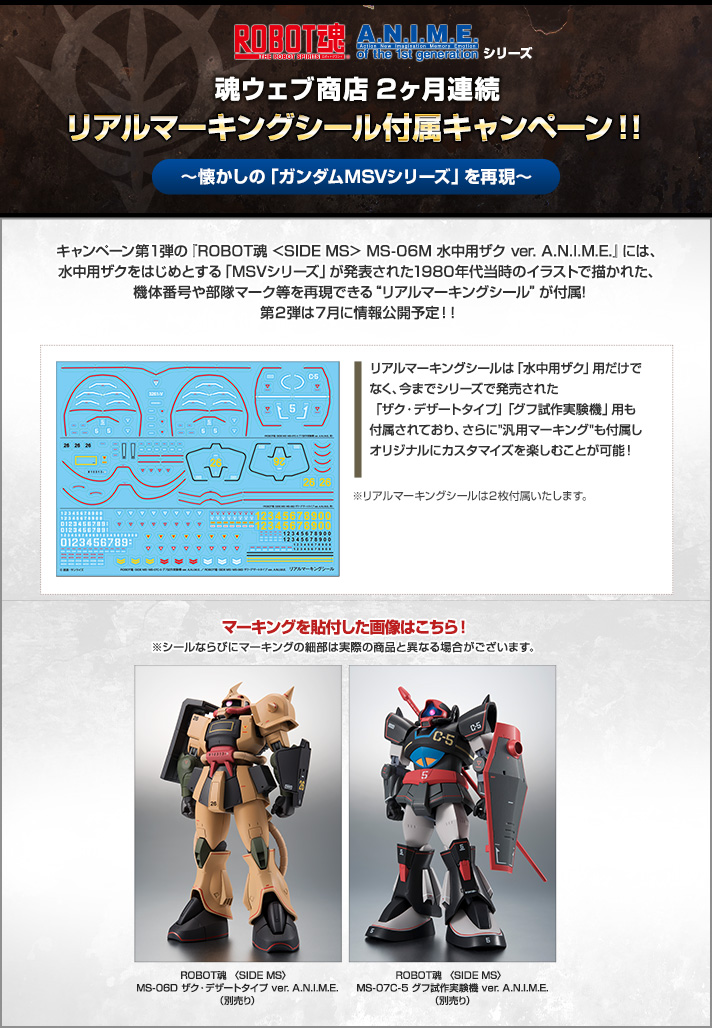 Robot Spirit SIDE MS MS-06M Zaku Marine Type ver. A.N.I.M.E.