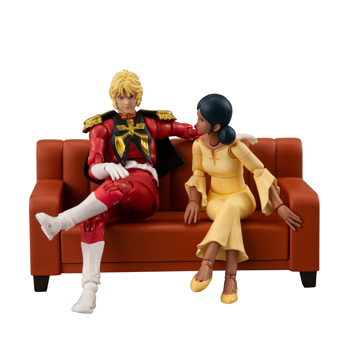 Megahobby Gundam Military Generation Collection EX 1/18 Lalah Sune + Char Aznable(Military Uniform)(Mobile Suit Gundam)