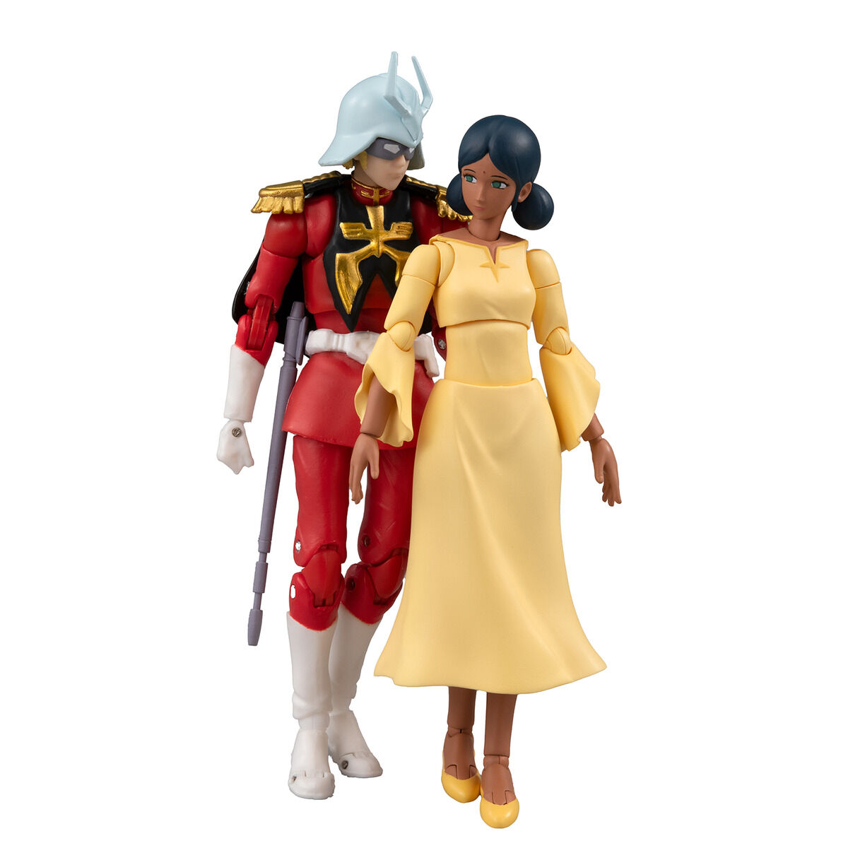 Megahobby Gundam Military Generation Collection EX 1/18 Lalah Sune + Char Aznable(Military Uniform)(Mobile Suit Gundam)