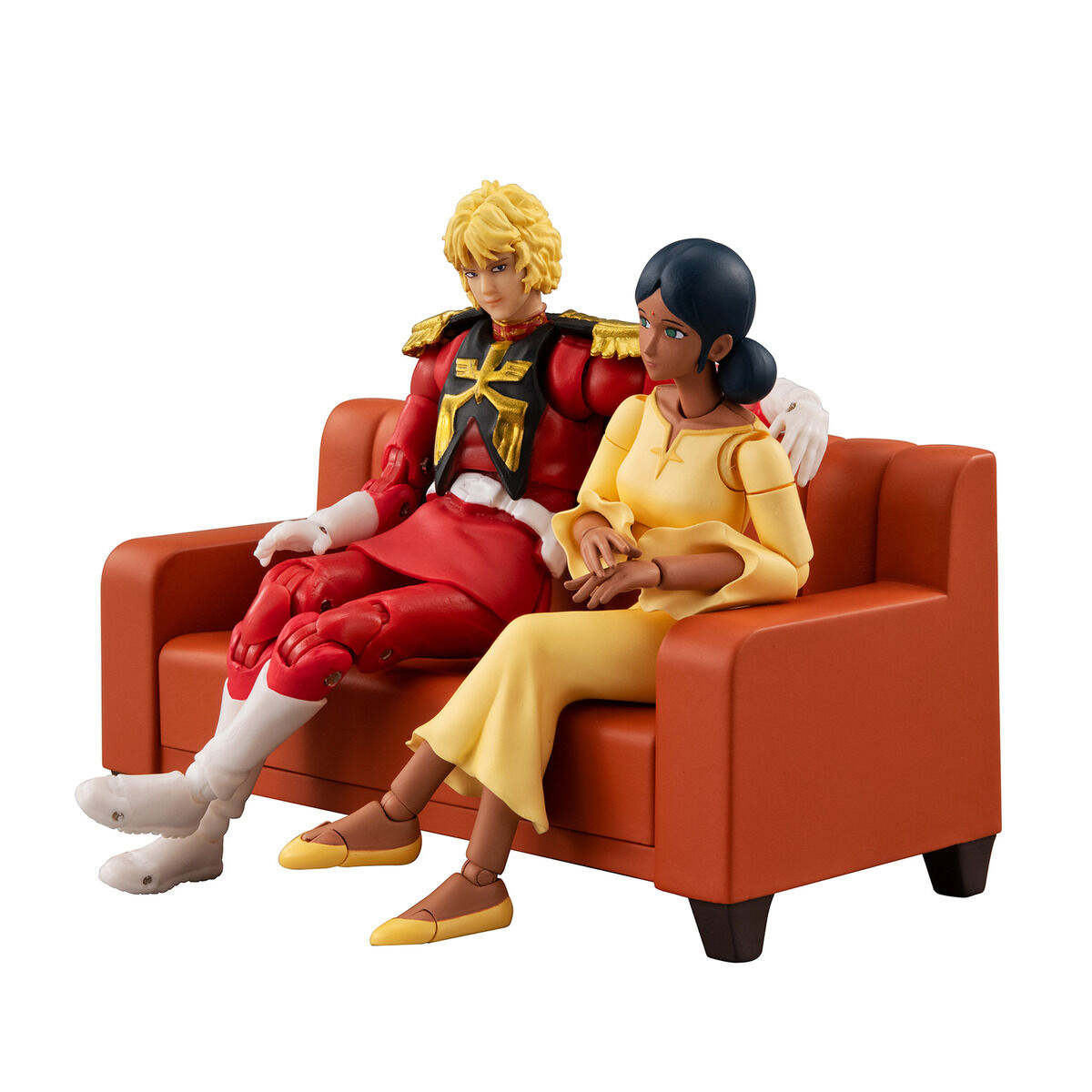 Megahobby Gundam Military Generation Collection EX 1/18 Lalah Sune + Char Aznable(Military Uniform)(Mobile Suit Gundam)