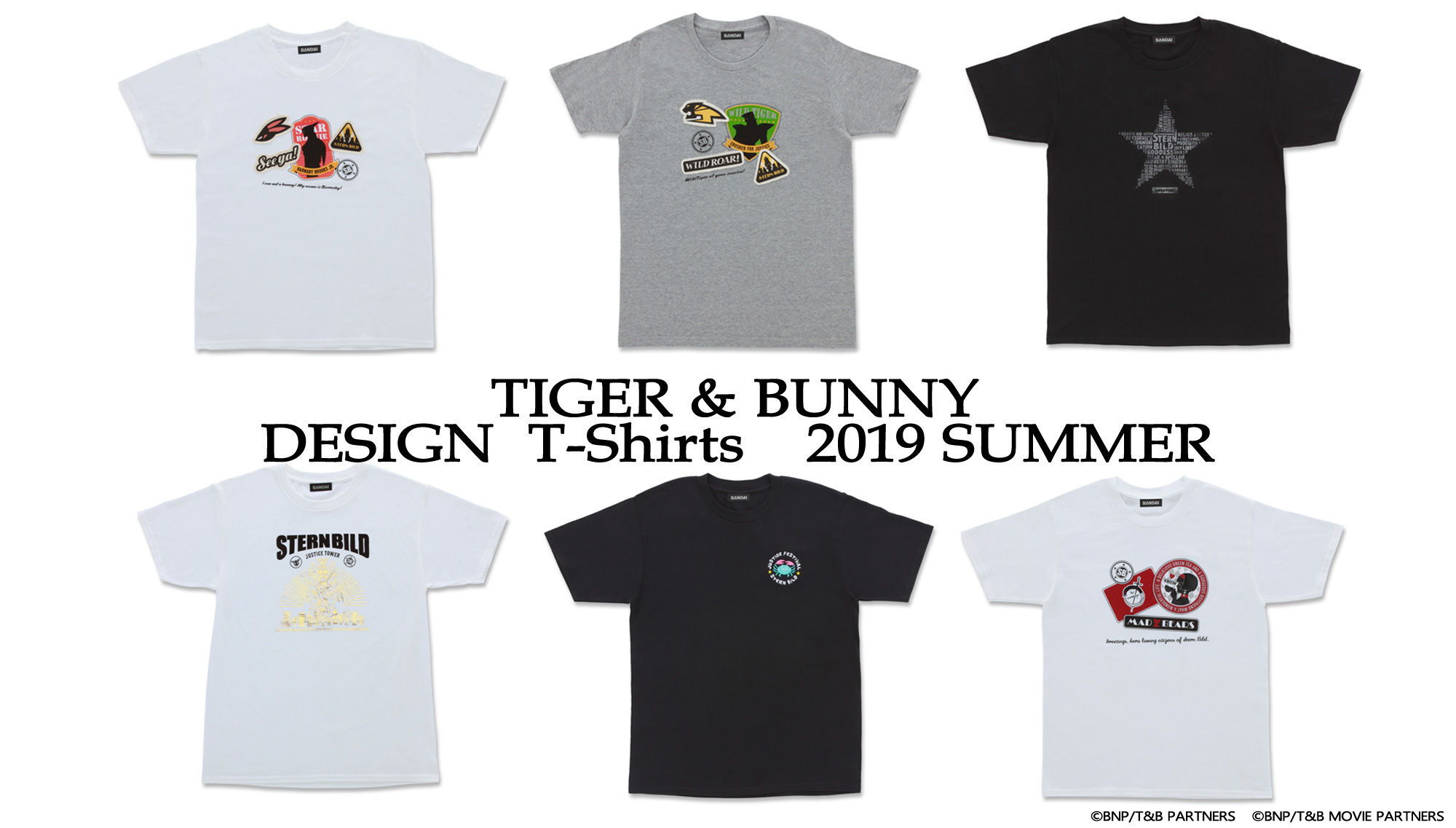 Tiger Bunny デザインtシャツ19ss タイポグラフィ柄 バンコレ