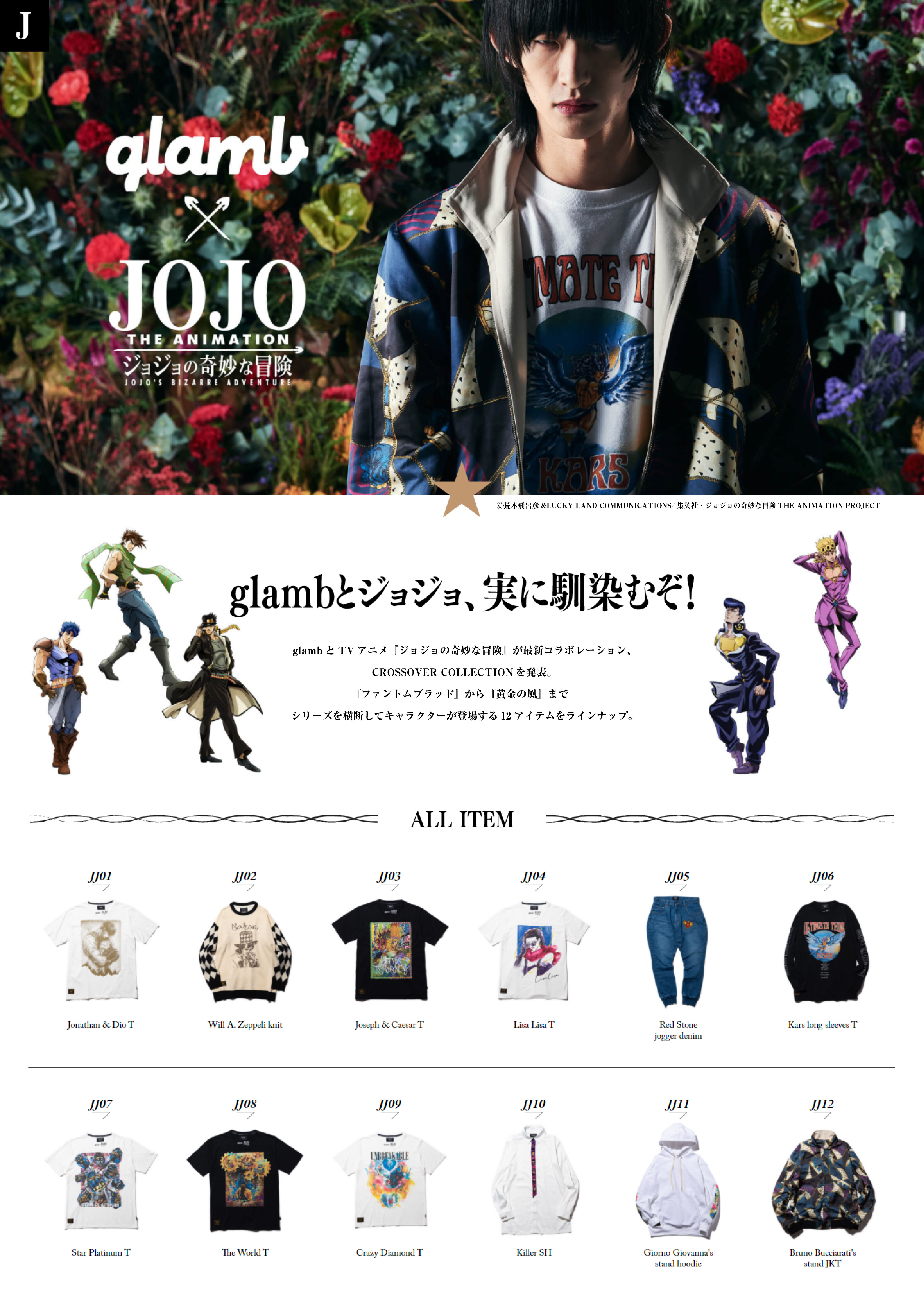 ジョジョの奇妙な冒険×glamb Will A. Zeppeli knit | ジョジョの奇妙な