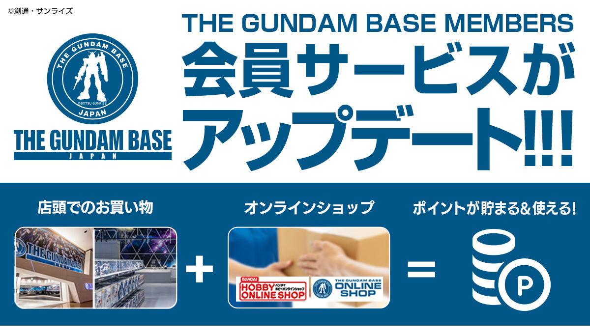 THE GUMDAM BASE MEMBERS 会員サービスがアップデート!!!