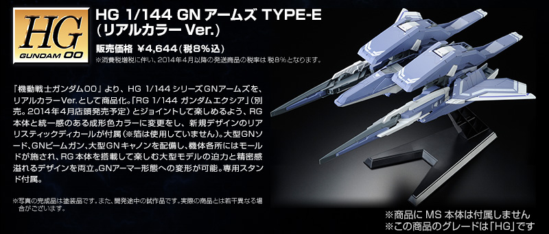 ＨＧ 1/144 ＧＮアームズ ＴＹＰＥ-Ｅ（リアルカラーＶｅｒ 