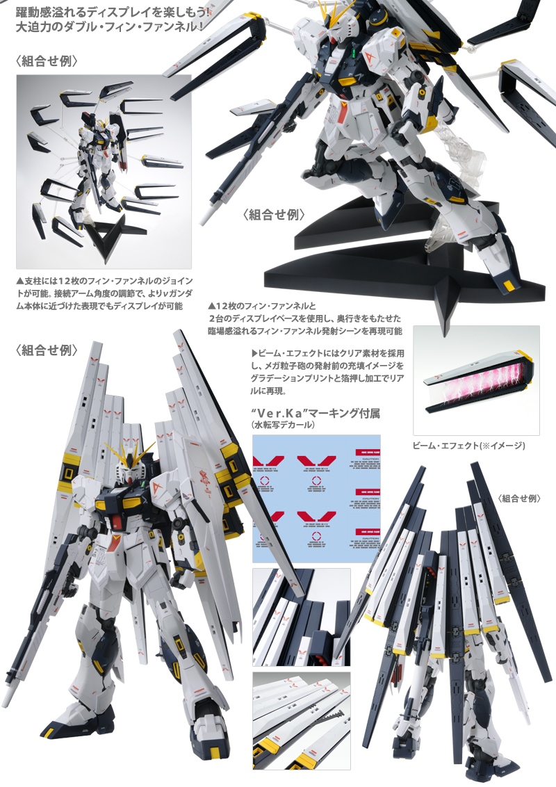 MG νガンダム Ver.Ka  ダブルフィンファンネル　HWS拡張ユニット模型