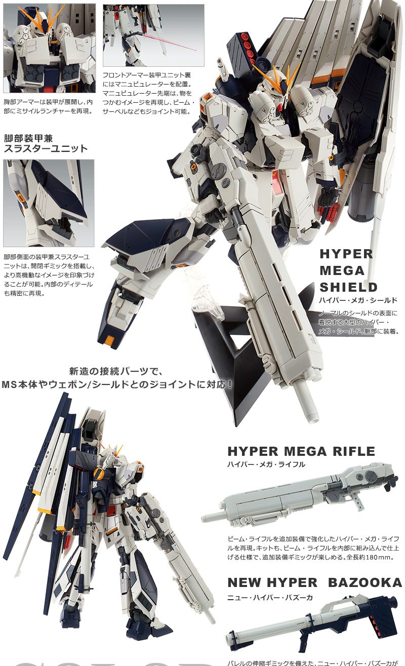 プレミアムバンダイ MG νガンダムhws ニューガンダムhws-