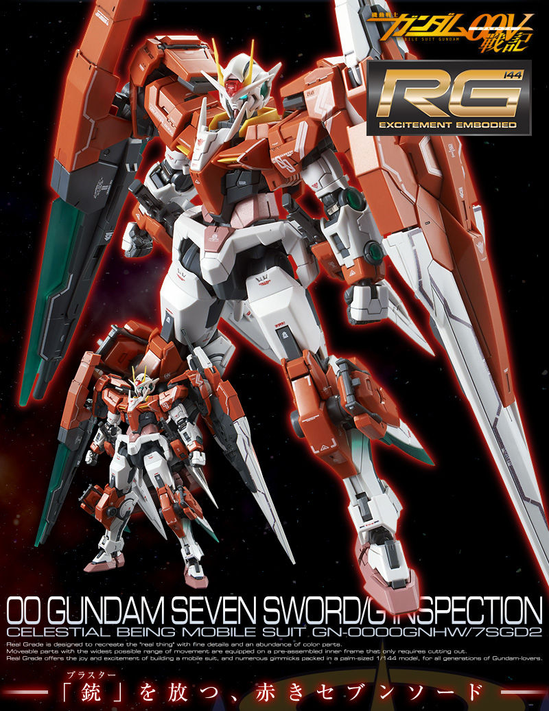 限定販売】 RG 1/144 インスペクション セブンソード/G 00ガンダム 