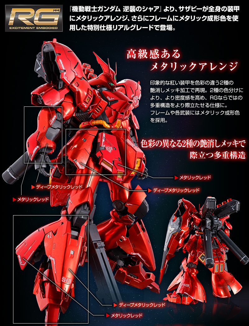 ＲＧ 1/144 サザビー［スペシャルコーティング］｜プレミアムバンダイ