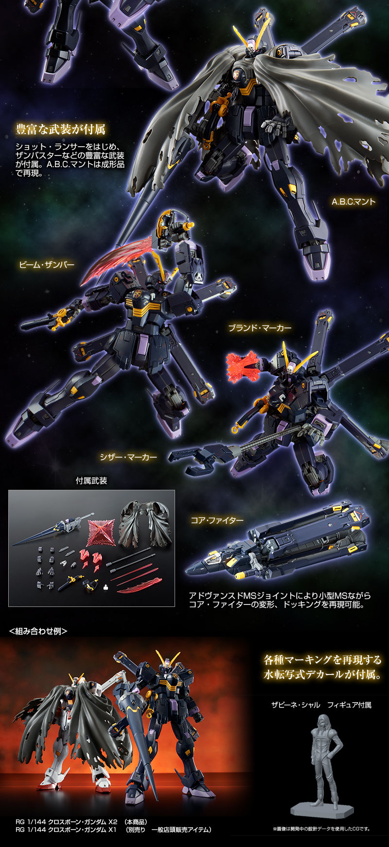 ＲＧ 1/144 クロスボーン・ガンダムＸ２｜プレミアムバンダイ｜バンダイナムコグループ公式通販サイト