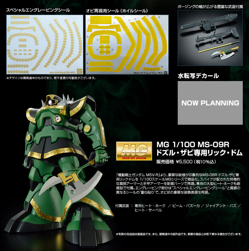 織り柄チェック MG 1/100 プレバン限定 ドズル・ザビ専用リックドム