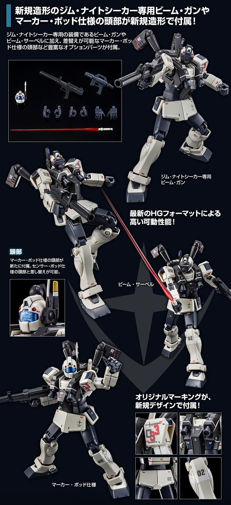 HGGTO 1/144 RGM-79V GM Nightseeker(Gundam The Origin)