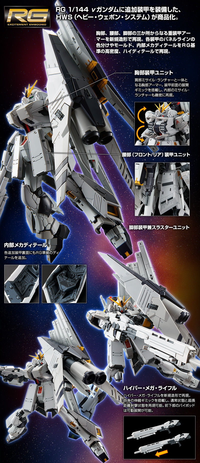 RG 1/144 FA-93HWS ν Gundam Heavy Weapon System