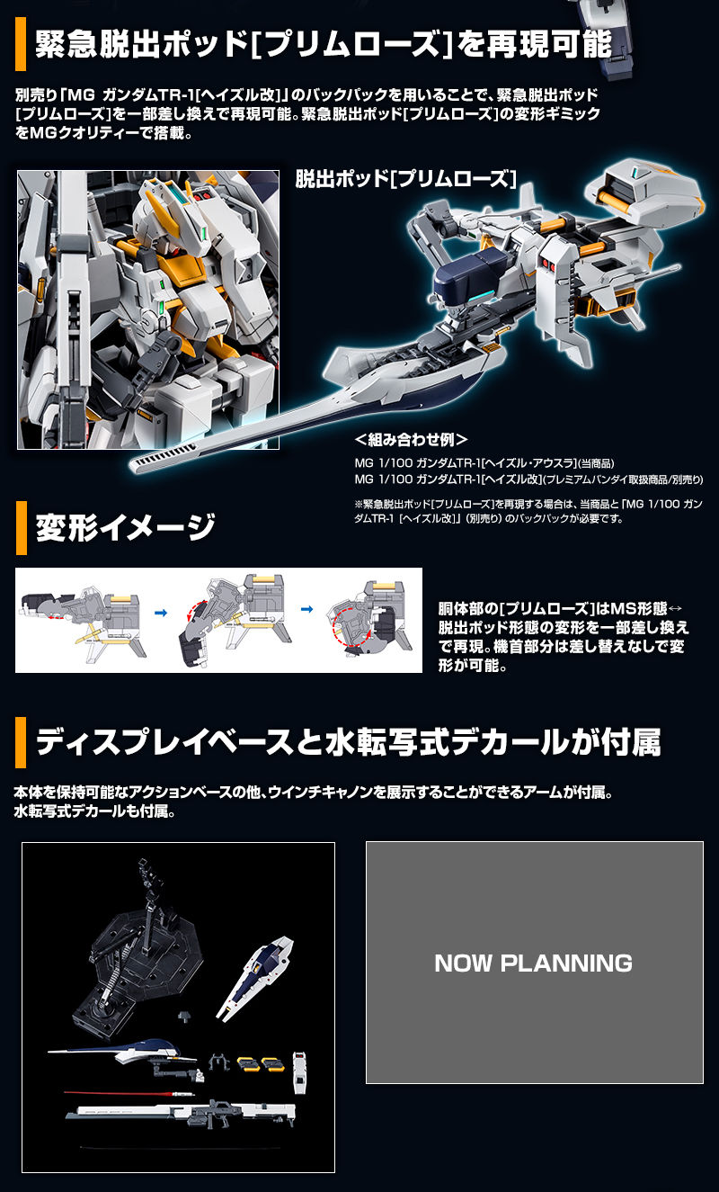 ｍｇ 1 100 ガンダムｔｒ １ ヘイズル アウスラ 拡張セット ホビーオンラインショップ プレミアムバンダイ バンダイナムコグループ公式通販サイト