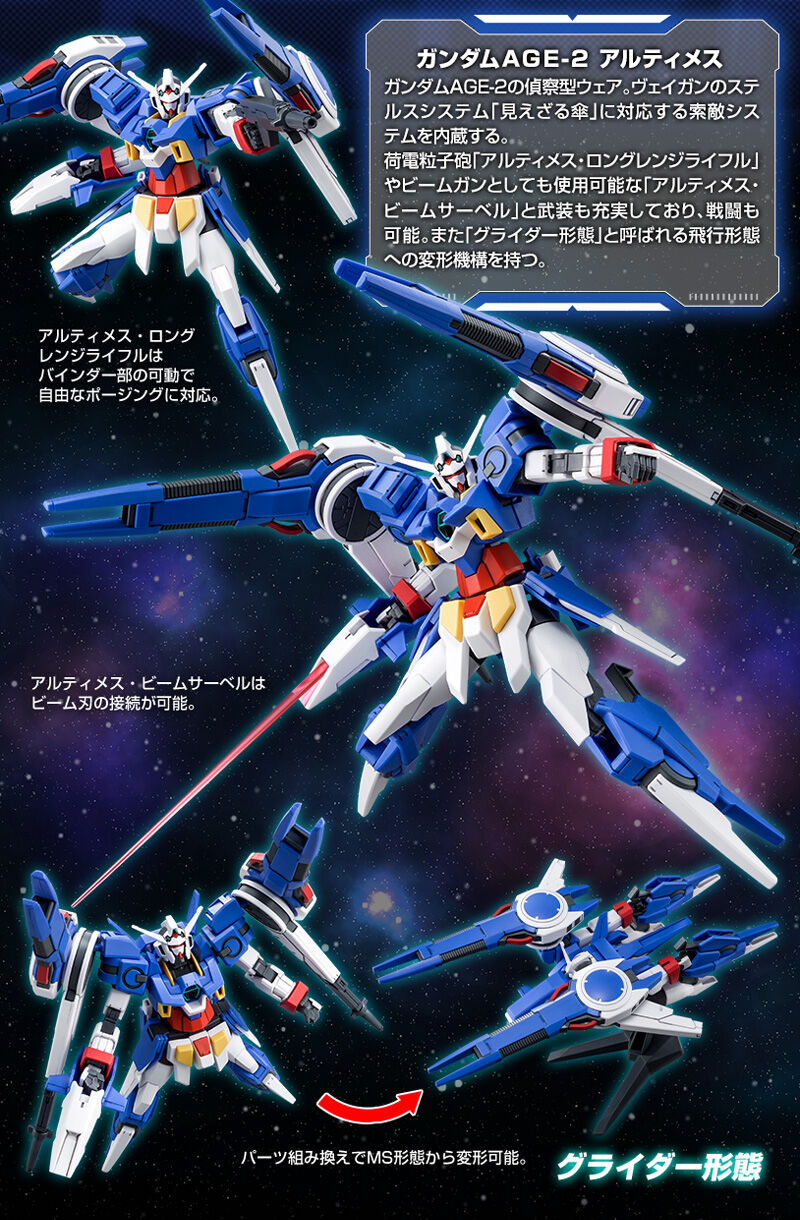 HG 1/144 GUNDAM AGE-1 RAZOR & GUNDAM AGE-2 ARTIMES Set｜プレミアム 