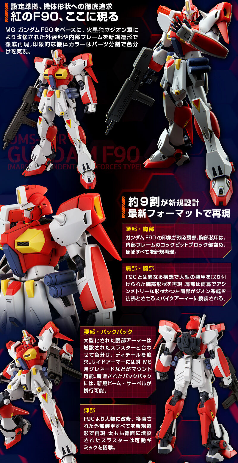 MG 1/100 GUNDAM F90 [MARS INDEPENDENT ZEON FORCES TYPE 