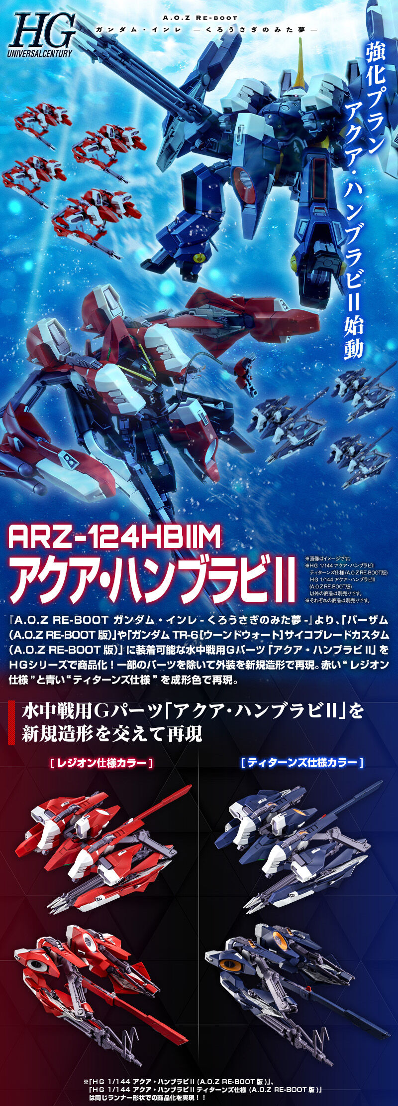 ＨＧ 1/144 アクア・ハンブラビＩＩ ティターンズ仕様 (A.O.Z RE-BOOT 