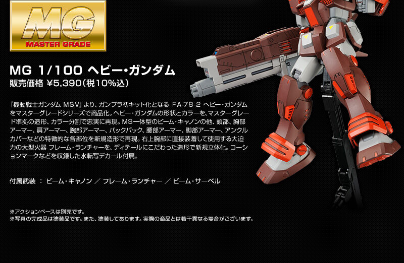 MG 1/100 FA-78-2 ヘビー・ガンダム｜プレミアムバンダイ｜バンダイ