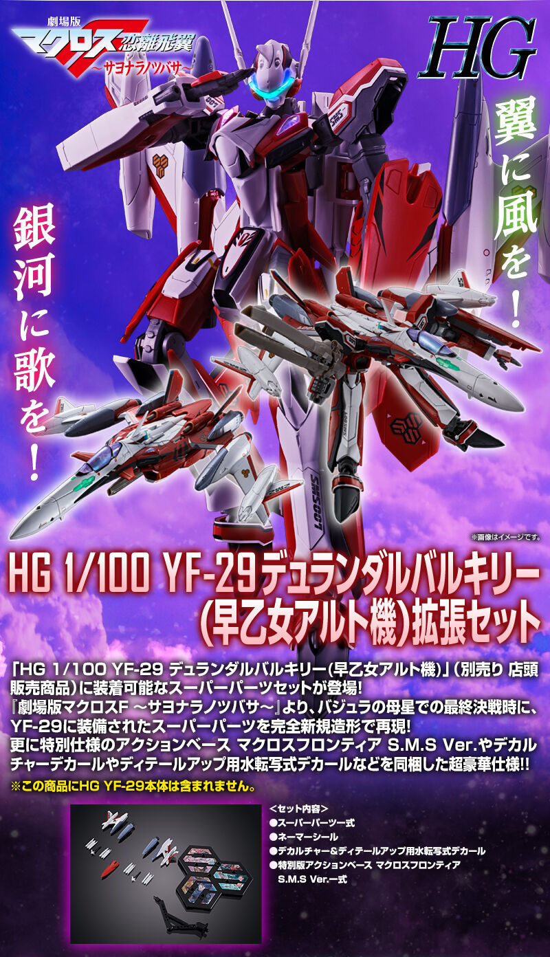 HG 1/100 Extension Parts Set for [YF-29 Durandal Valkyrie (Alto