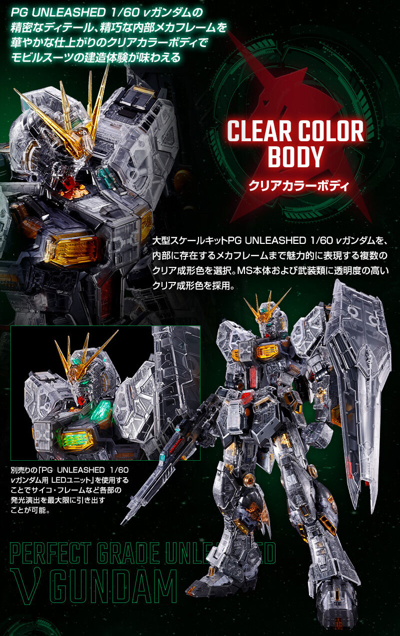 PG UNLEASHED 1/60 νガンダム用 フィン・ファンネル & クリアカラーボディ