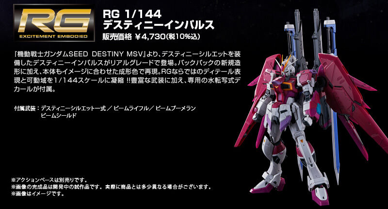 大人気 RG 1/144 デスティニーインパルス プラモデル BANDAI 模型 