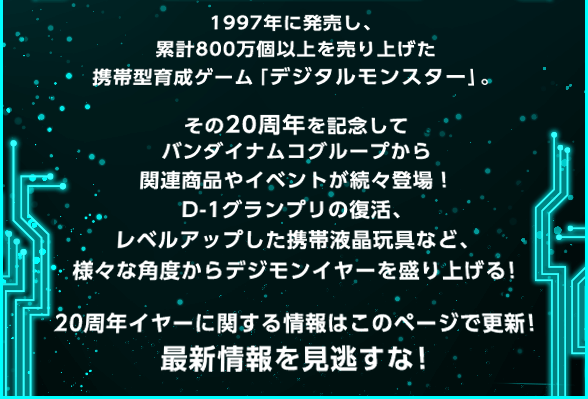 デジタルモンスター 20th Anniversaryプロジェクト｜プレミアム