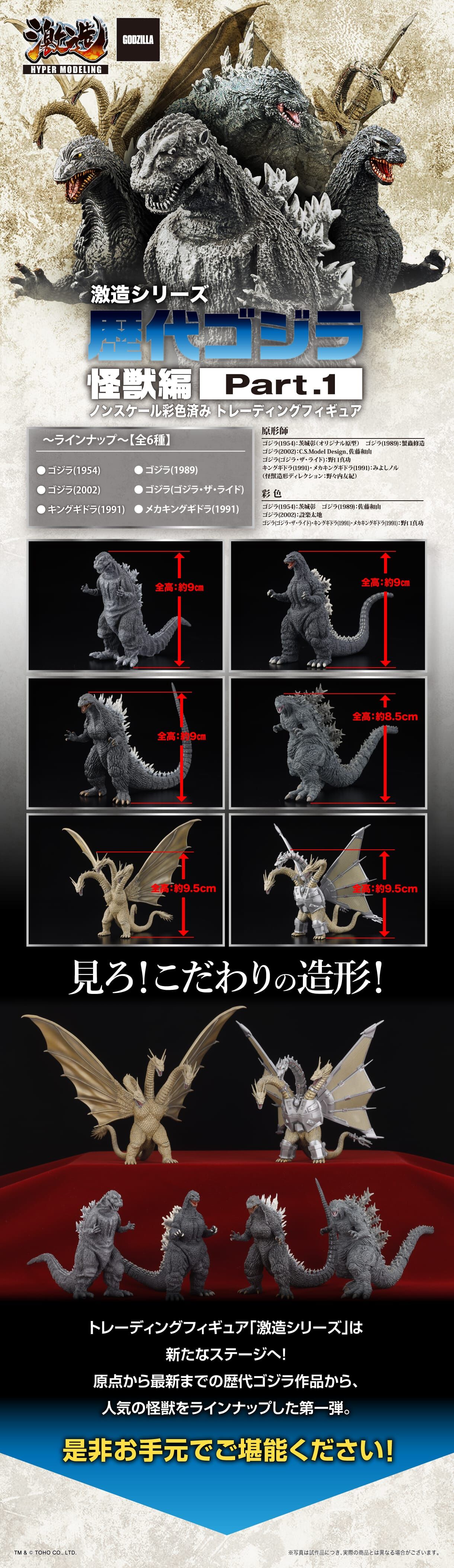 【抽選販売】激造シリーズ 歴代ゴジラ・怪獣編Part.1 BOX