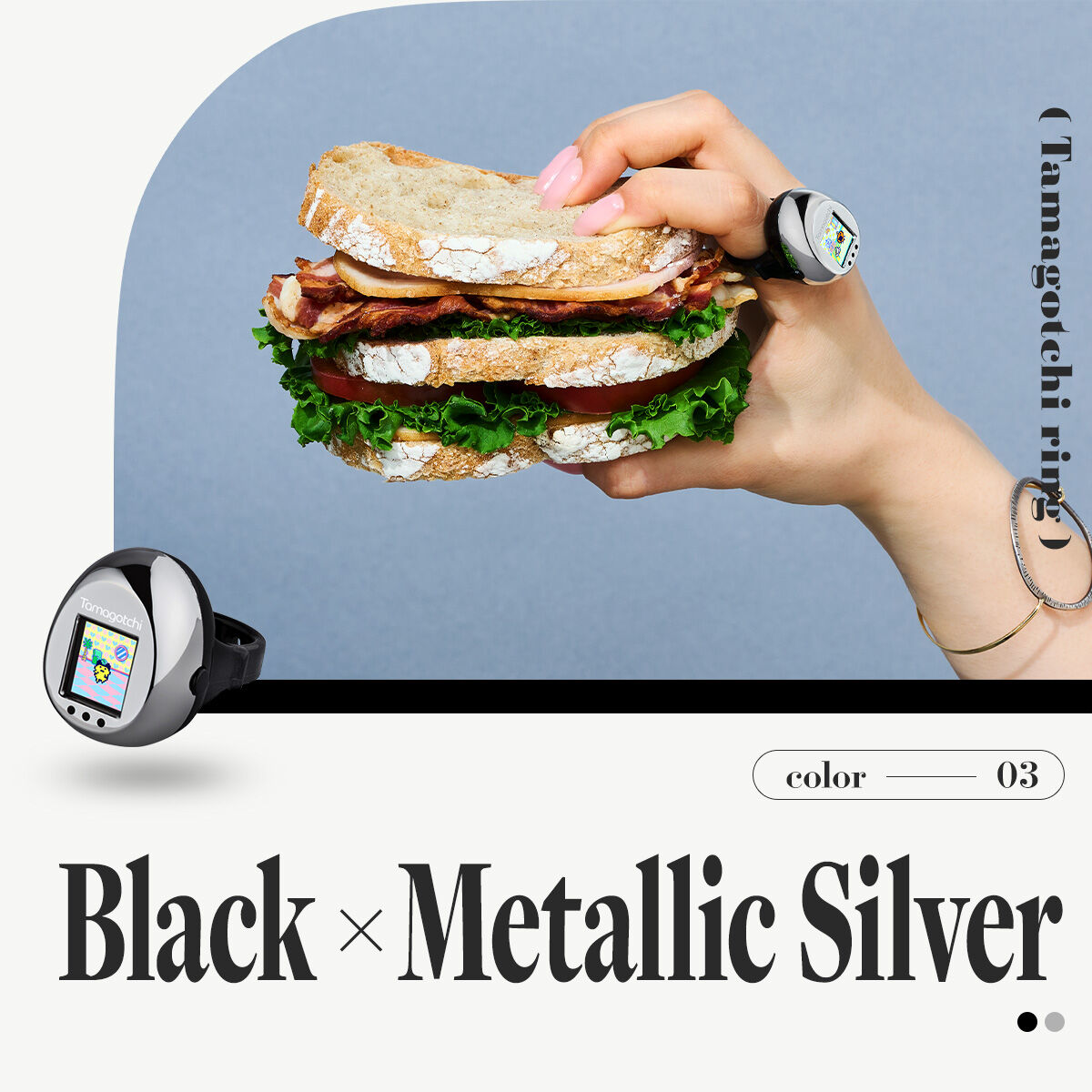 Black &times; Metallic Silver