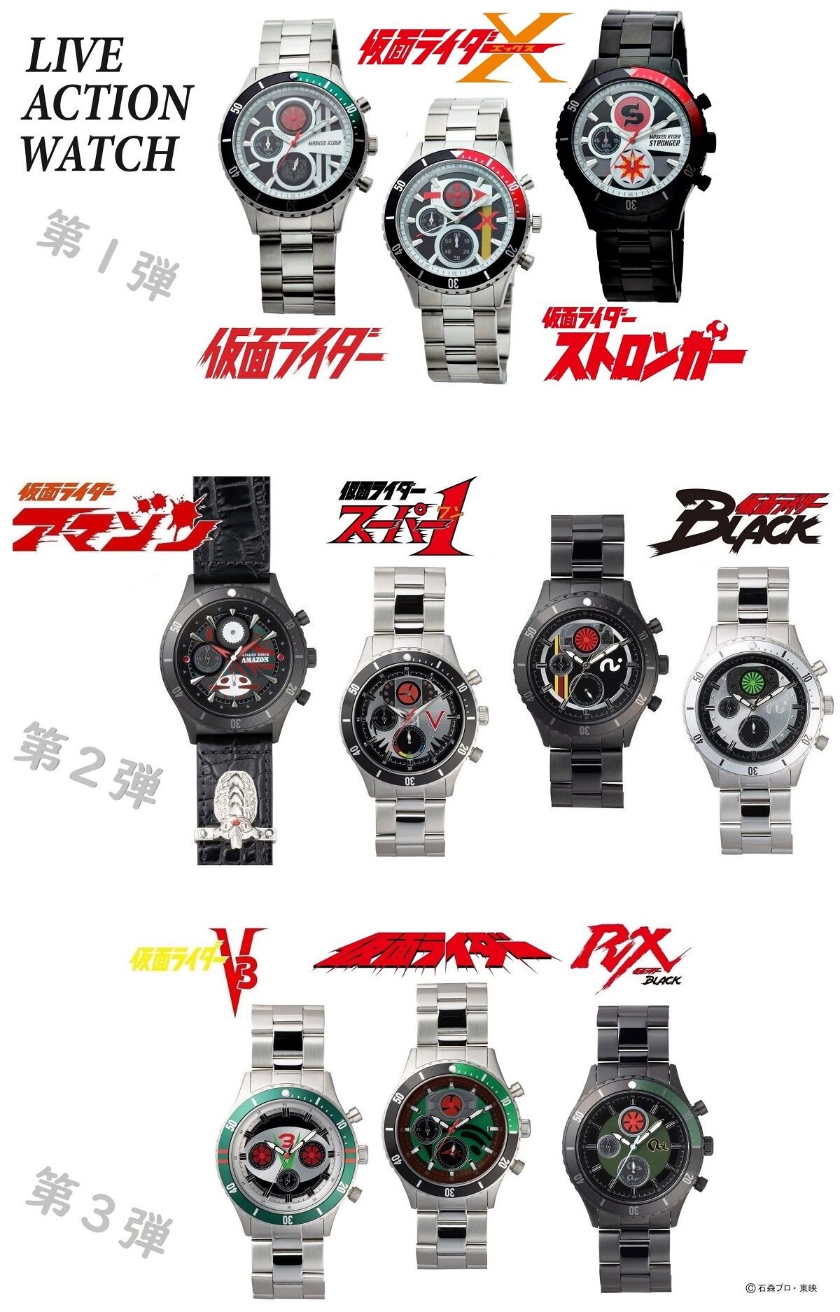 仮面ライダーBLACK RX クロノグラフ腕時計【Live Action Watch 