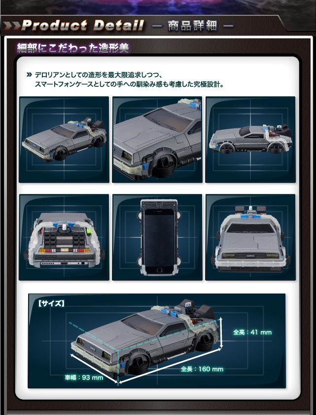 CRAZY CASE BACK TO THE FUTURE II DELOREAN TIME MACHINE（クレイジーケース デロリアン）【iPhone6対応】  | フィギュア・プラモデル・プラキット | アニメグッズ ・おもちゃならプレミアムバンダイ｜バンダイナムコグループの公式通販サイト