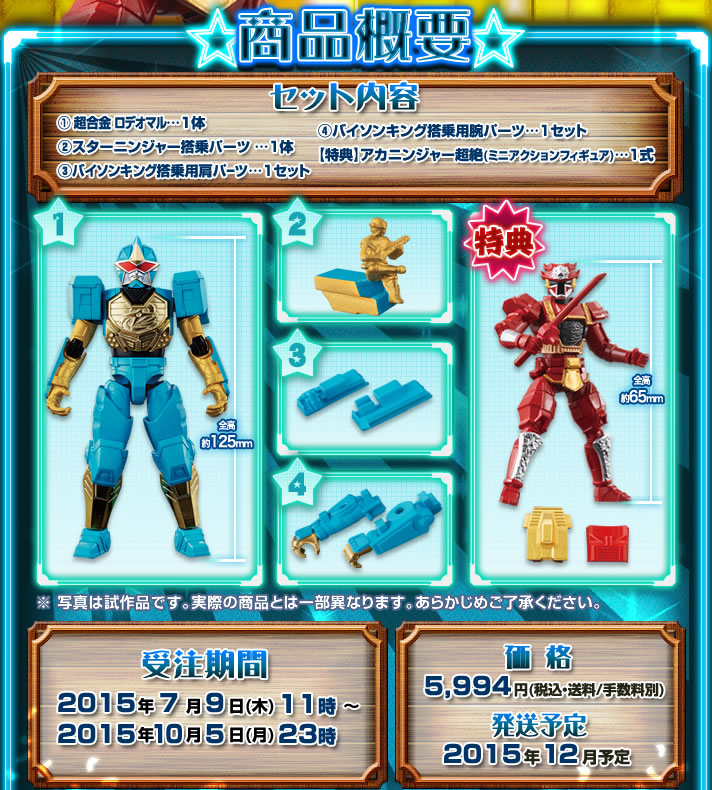 戦隊職人 Super Sentai Artisan 手裏剣戦隊ニンニンジャー 超合金 オトモ忍ロデオマル 手裏剣戦隊ニンニンジャー 趣味 コレクション バンダイナムコグループ公式通販サイト