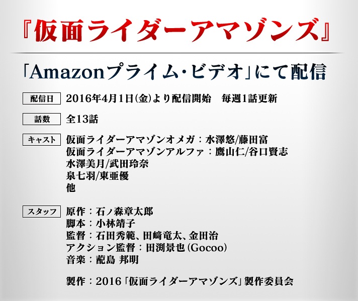 「Amazonプライム・ビデオ」にて配信