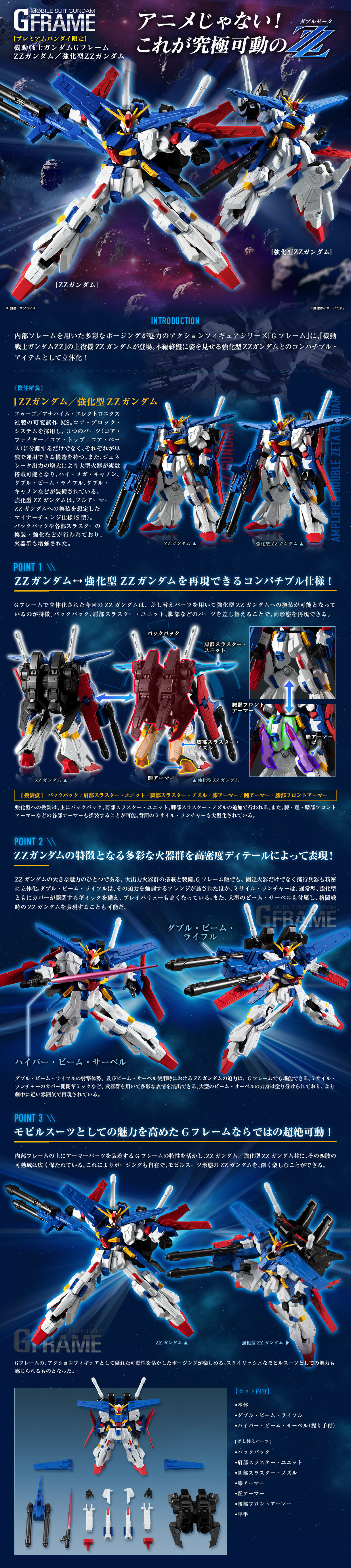Mobile Suit Gundam G Frame SP—MSZ-010 Double Zeta Gundam/MSZ-010S Enhanced ZZ Gundam