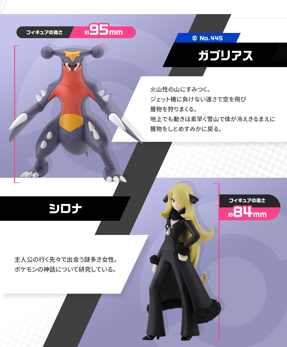 ポケモンスケールワールド　シロナ、ガブリアス、ヒンバス、ミロカロス