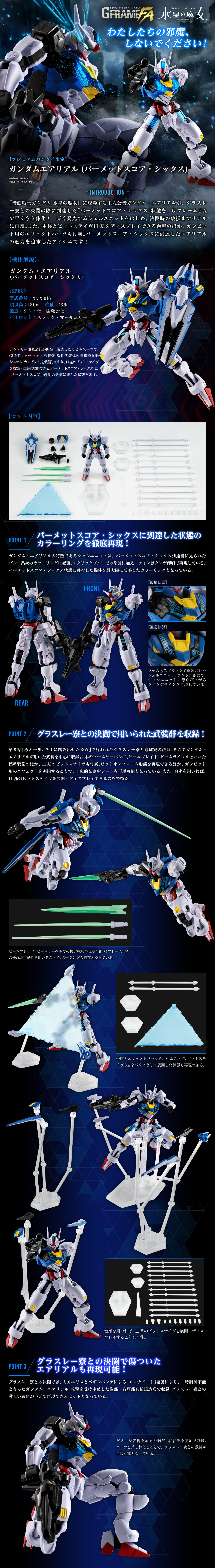 Mobile Suit Gundam G Frame Full Armor XVX-016 Gundam Aerial(Permet Score Six)