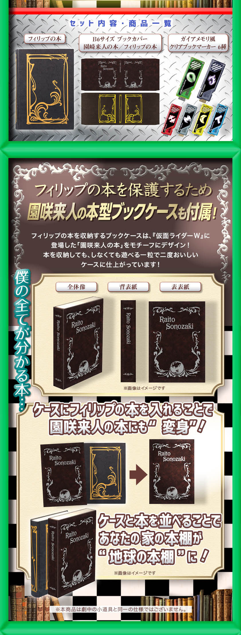 フィリップの本セット　仮面ライダーW フィリップ　ダブル　本　ガイアメモリ