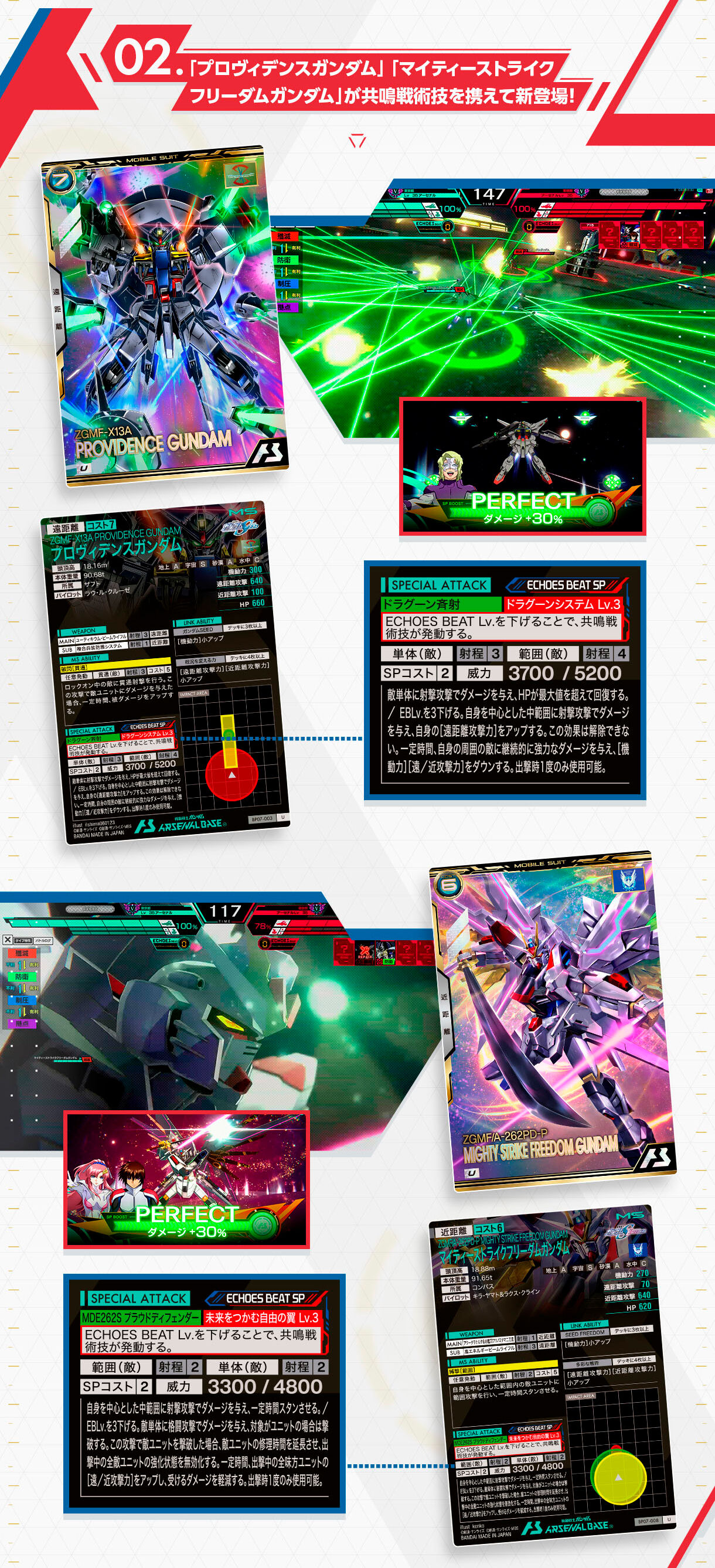 02.「プロヴィデンスガンダム」「マイティーストライクフリーダムガンダム」が共鳴戦術技を携えて新登場!_機動戦士ガンダム アーセナルベース BOOSTER PACK[機動戦士ガンダムSEEDシリーズ Vol.3]