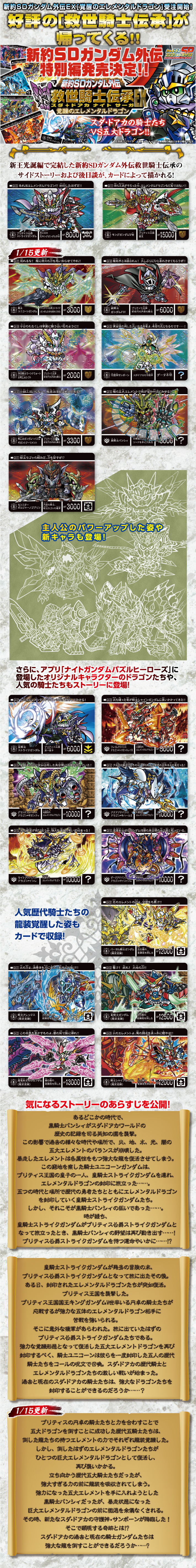 追加あり 新約SDガンダム外伝 トレーディングカードセット ナイトガンダム カードダス新約SDガンダム外伝 トレーディング