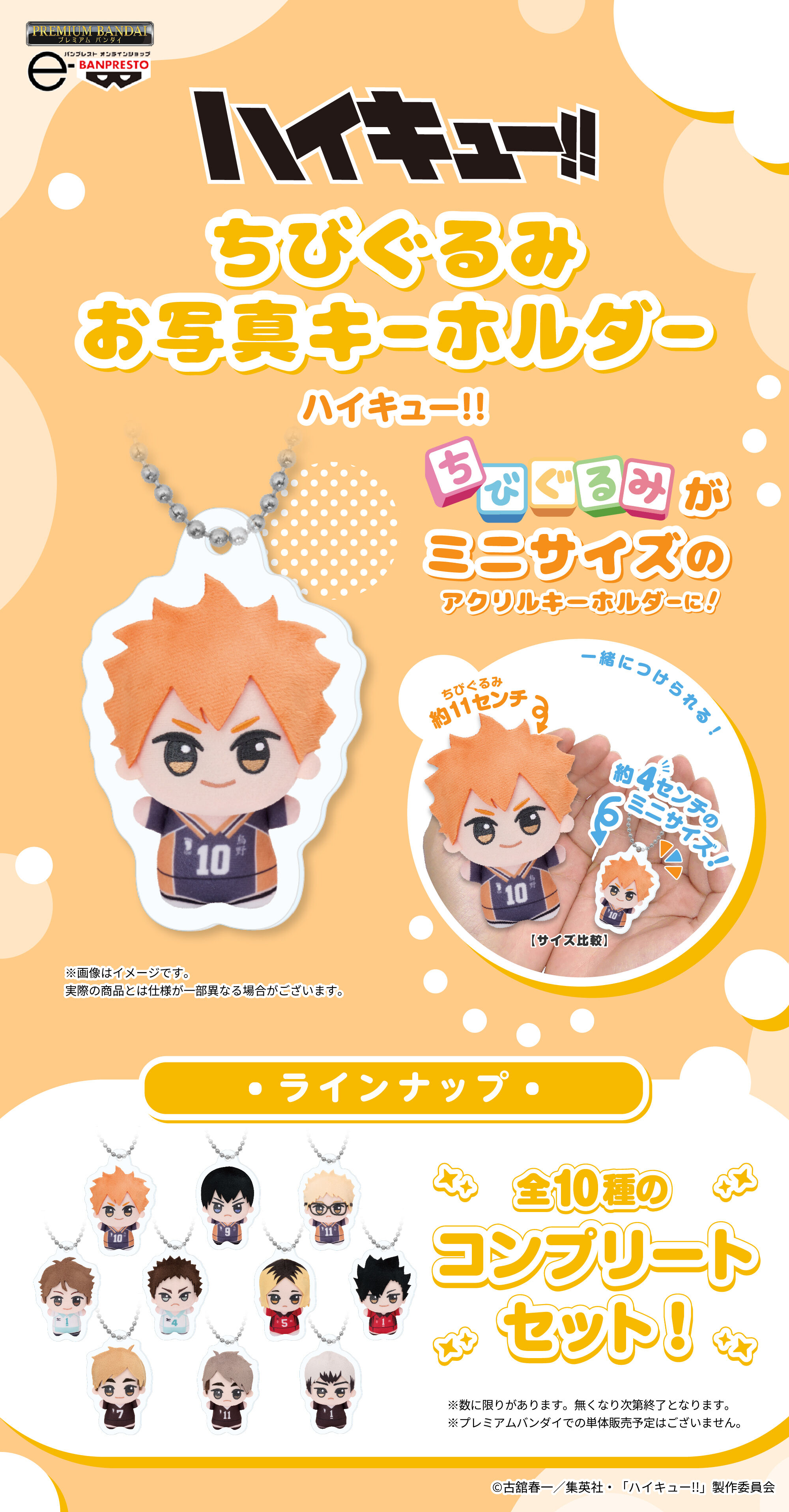 ちびぐるみお写真キーホルダー【ハイキュー!!】コンプリート
