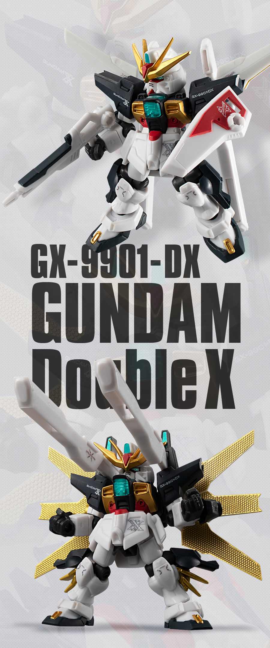 MS Ensemble EX07 GX-9901-DX Gundam Double X + GS-9900 G-Falcon set