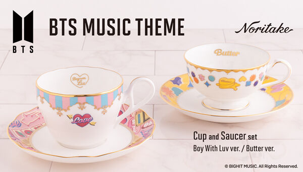 Noritake Cup＆Saucer set BTS Music Theme DNA ver./ MIC Drop ver 