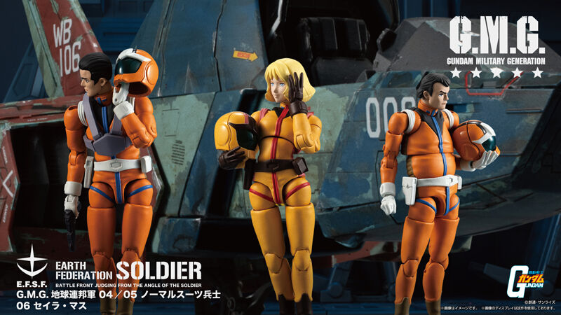 Megahobby Gundam Military Generation 1/18 Earth Federation Soldier(Normal Suit) + Sayla Mass set(Mobile Suit Gundam)