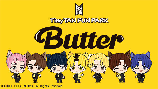 TinyTAN FUN PARK Butter キラキラハート缶バッジ | TinyTAN