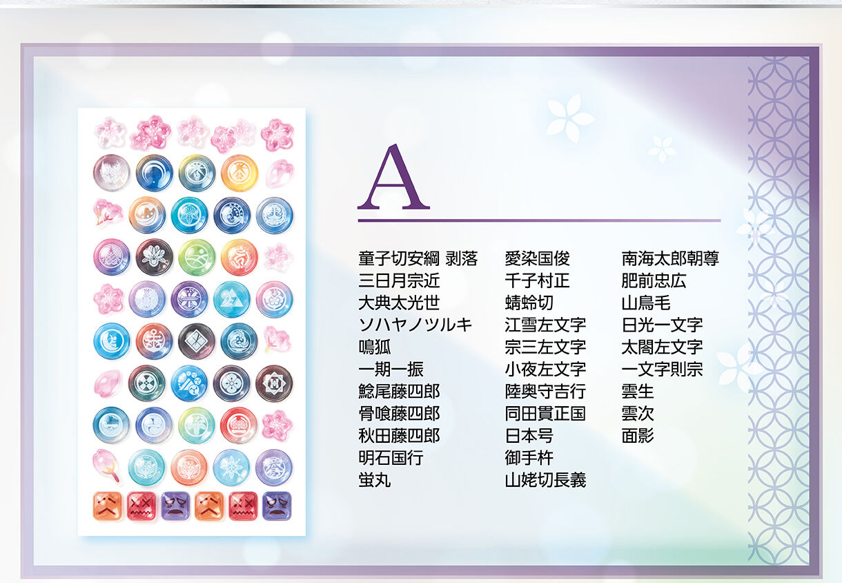 刀剣乱舞ONLINE ボンボンドロップシール(全4種) | 刀剣乱舞ONLINE