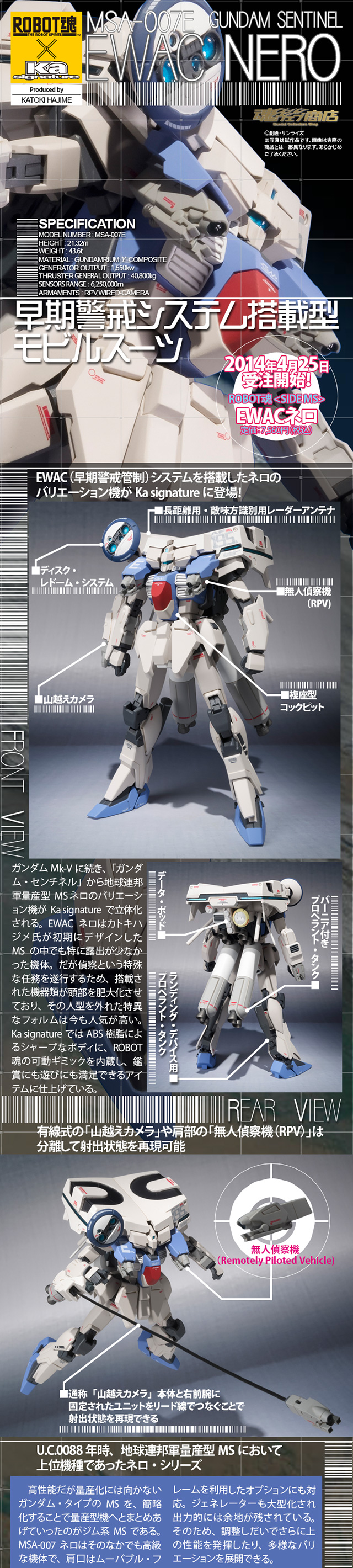 新作 正規 魂ウェブ 限定 ROBOT魂 SIDE MS EWACネロ 新品 カトキ