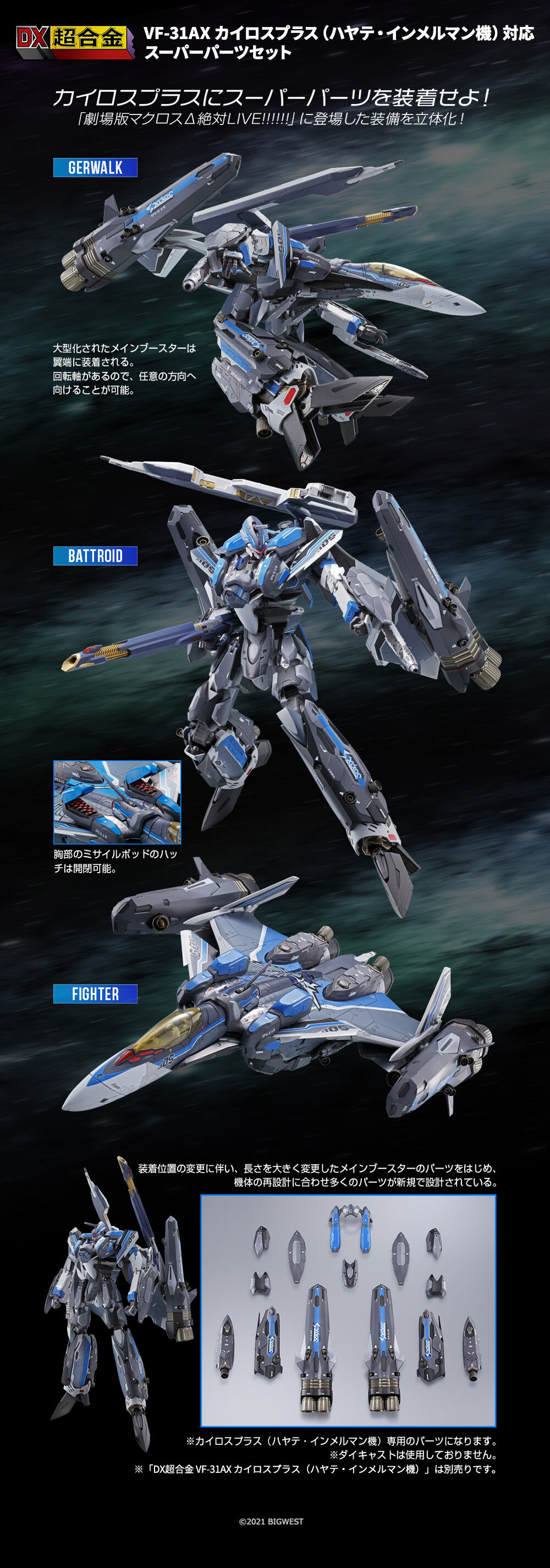 DX超合金 マクロスΔ VF-31AXカイロスプラス スーパーパーツセット