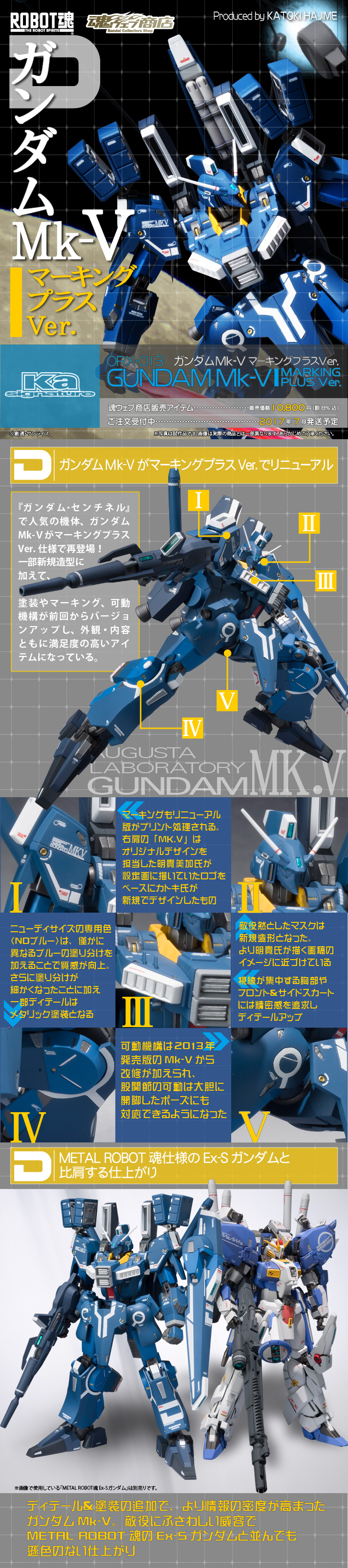 ROBOT魂（Ka signature） 〈SIDE MS〉 ガンダムMk-V マーキングプラス ...