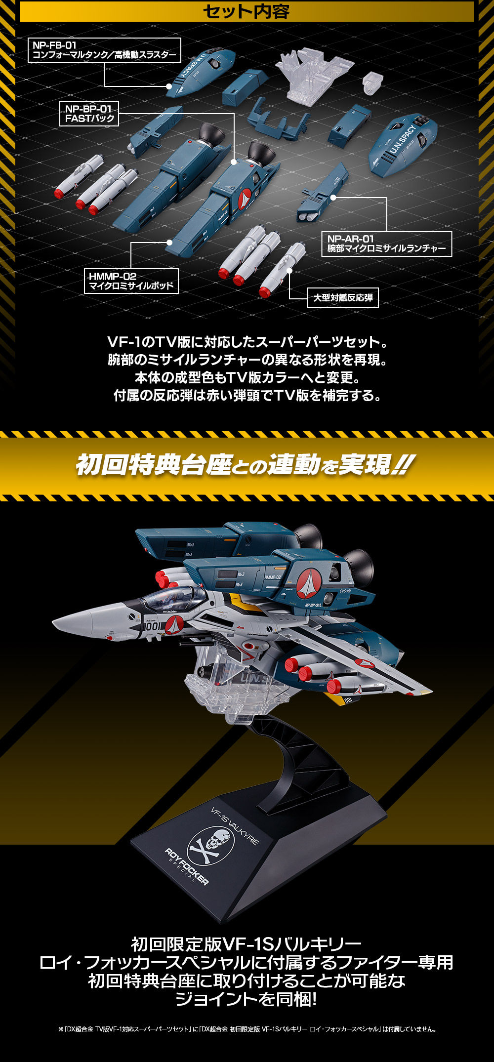 DX超合金 TV版VF-1対応スーパーパーツセット【2次：2021年4月発送】