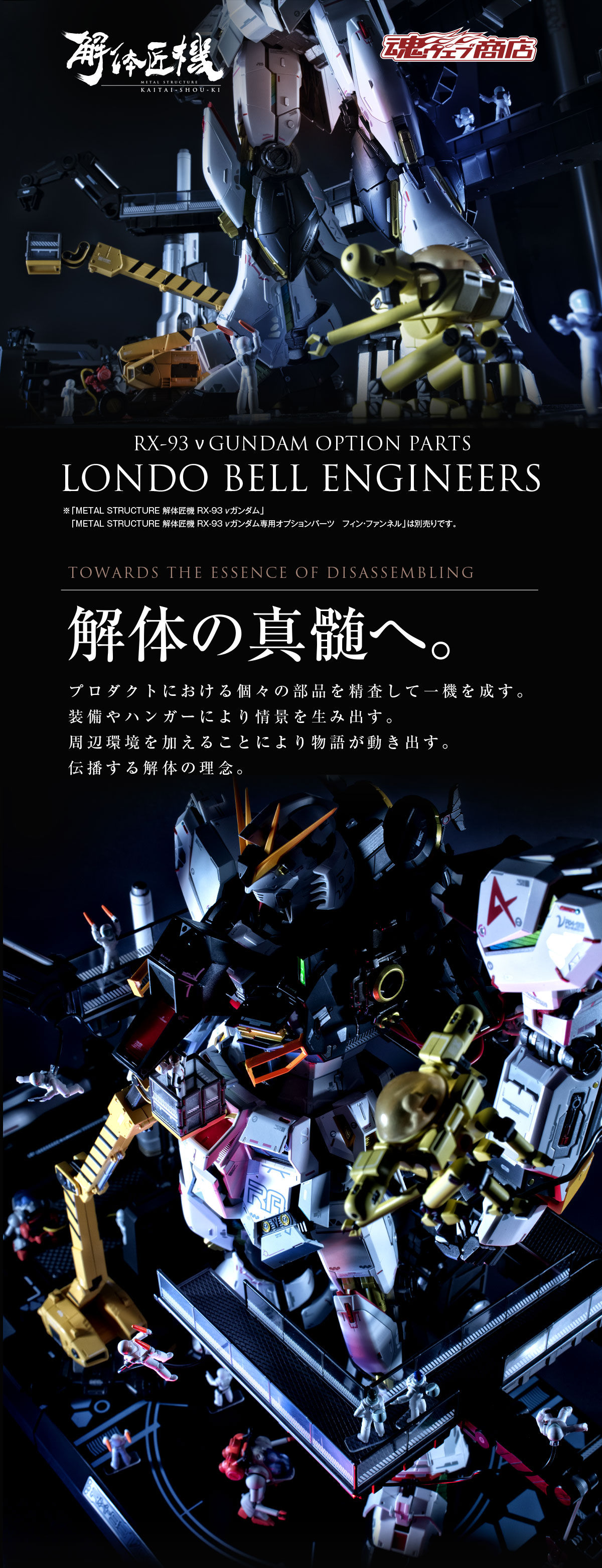 Metal Structure Kaitai-Shou-Ki 1/60 RX-93 ν Gundam Option Parts——Londo Bell Engineers