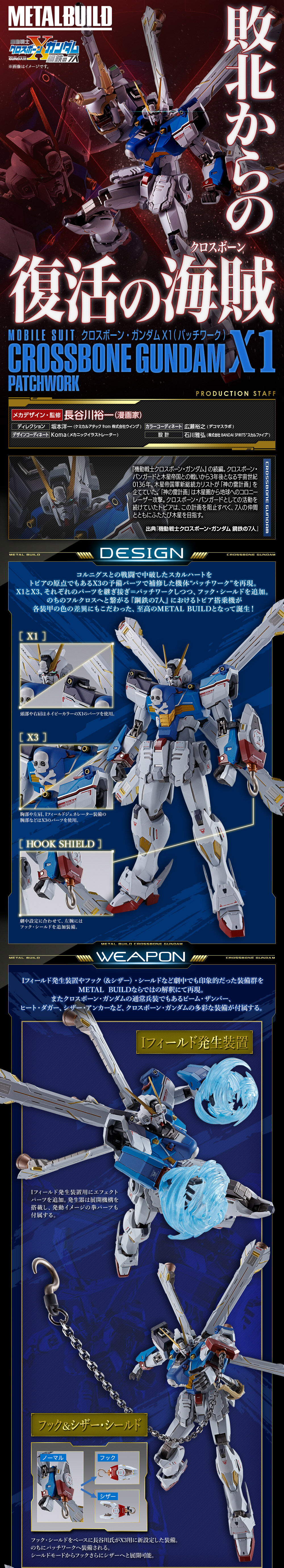 METAL BUILD Crossbone Gundam X1 (Patchwork) Action Figure